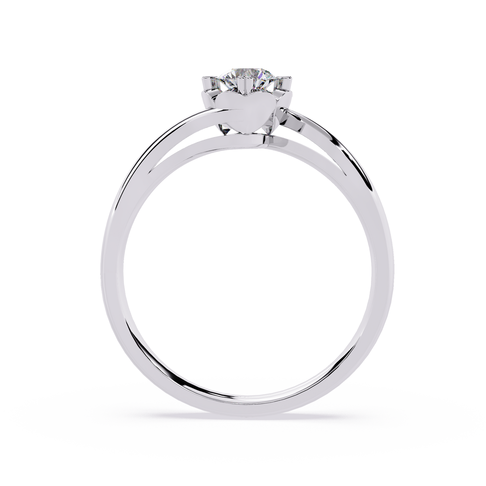 0.24 Ct round diamond ring for women – minimal and elegant
