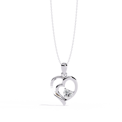 Premium Diamond Pendant – Heart Radiant Cut Diamond in Gold