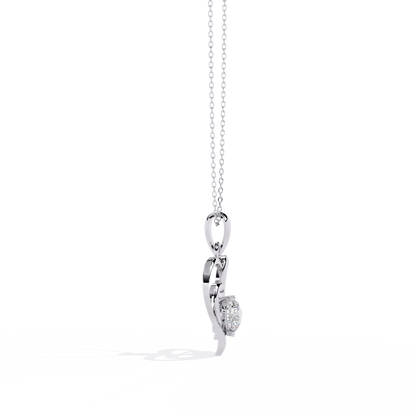 Premium Diamond Pendant – Heart Radiant Cut Diamond in Gold