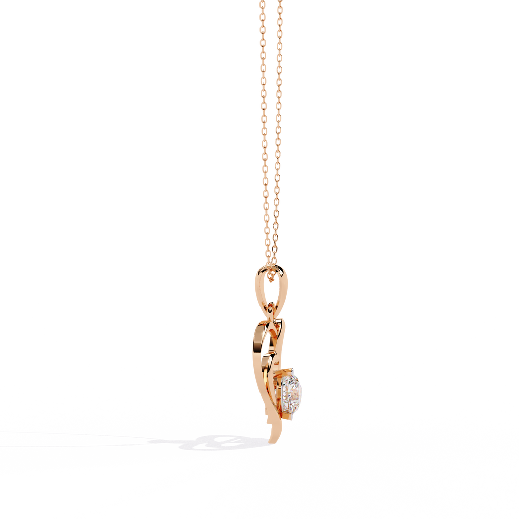 Premium Diamond Pendant – Heart Radiant Cut Diamond in Gold