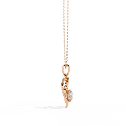 Premium Diamond Pendant – Heart Radiant Cut Diamond in Gold