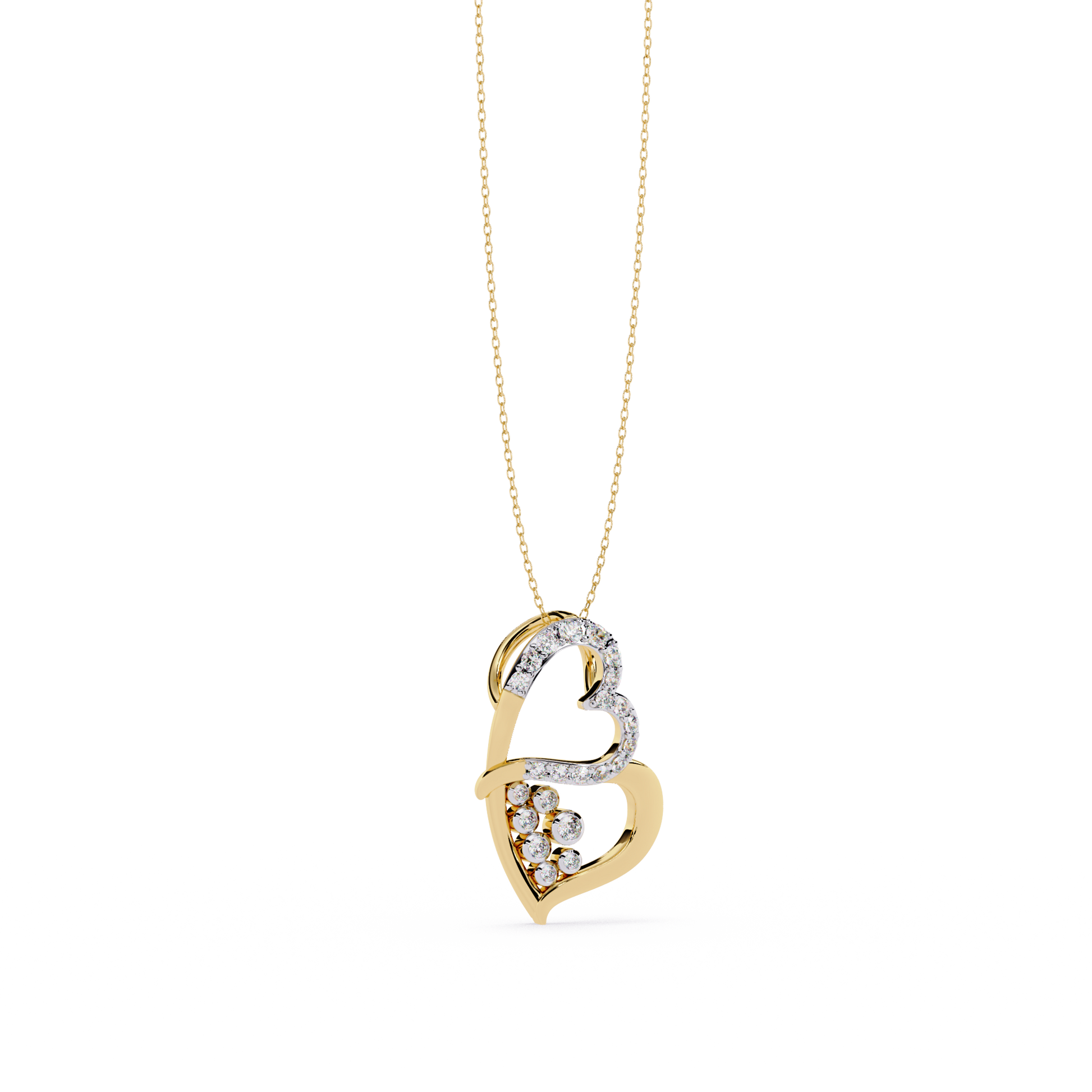 Premium Round Diamond Pendant – Elegant Solitaire Diamond in Gold