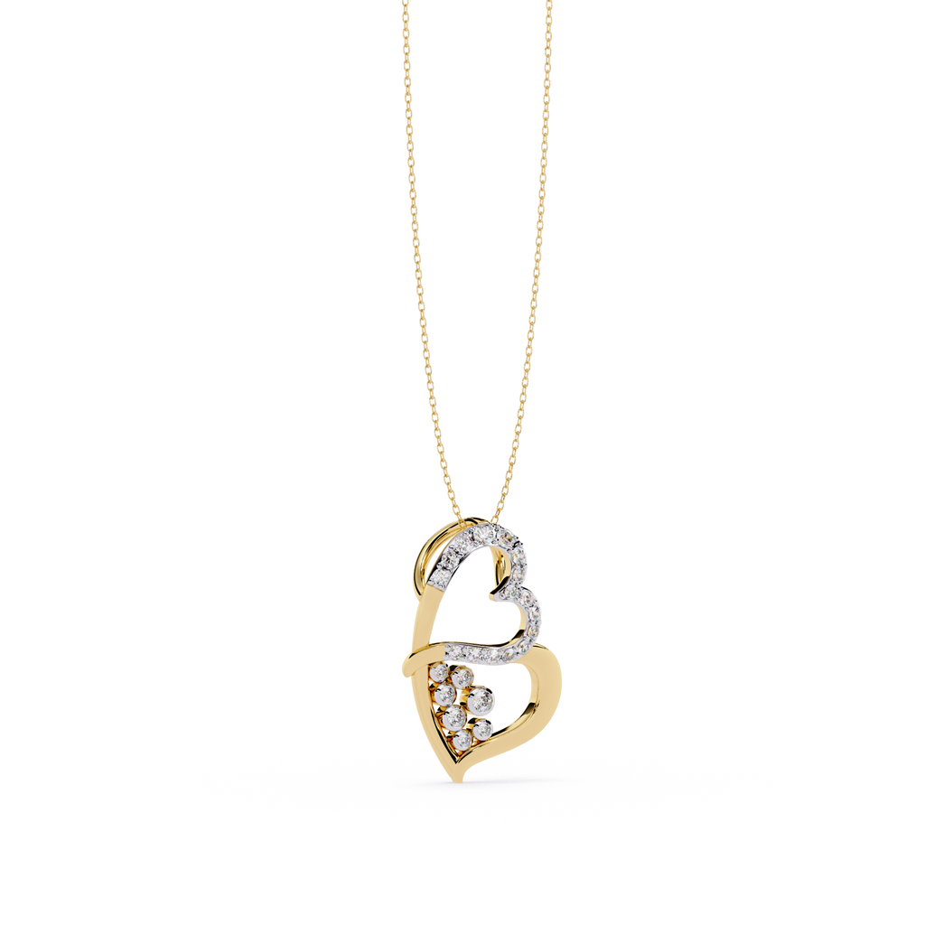 Premium Round Diamond Pendant – Elegant Solitaire Diamond in Gold