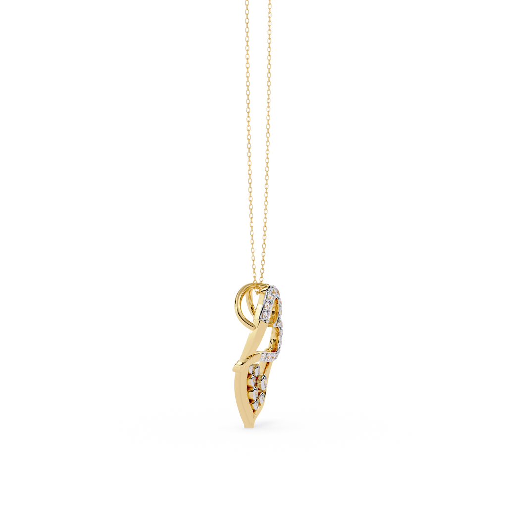 Premium Round Diamond Pendant – Elegant Solitaire Diamond in Gold