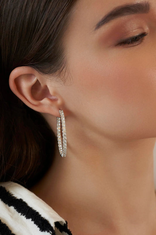 Diamond Hoops Earring