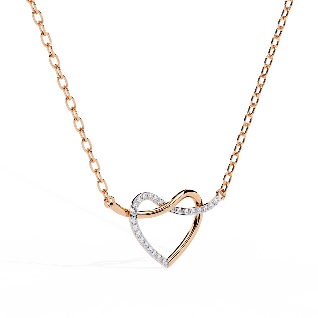 Premium Round Diamond Pendant – Elegant Solitaire Diamond in Gold