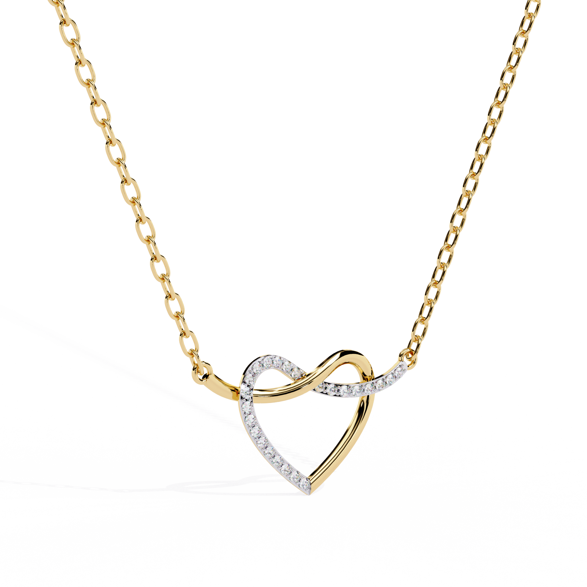 Premium Round Diamond Pendant – Elegant Solitaire Diamond in Gold