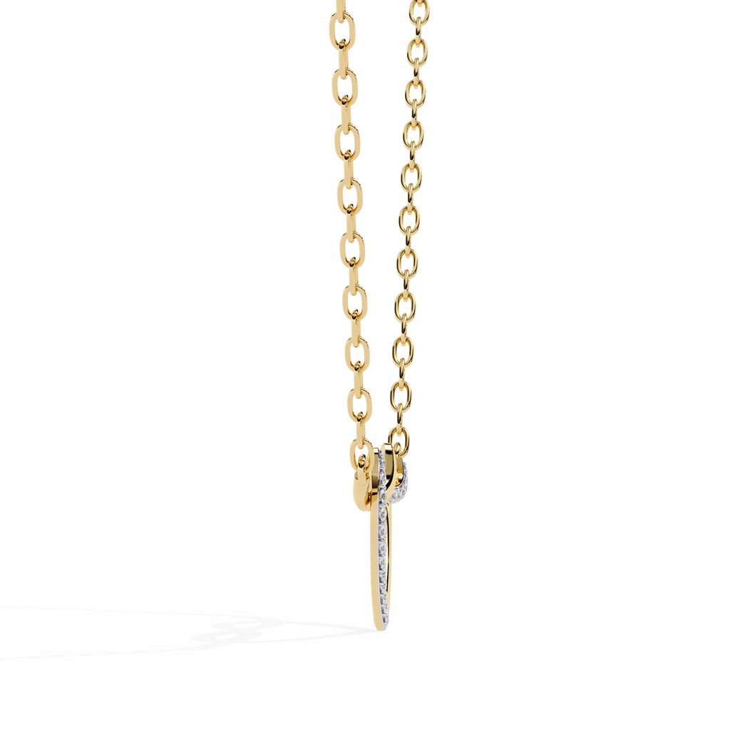 Premium Round Diamond Pendant – Elegant Solitaire Diamond in Gold