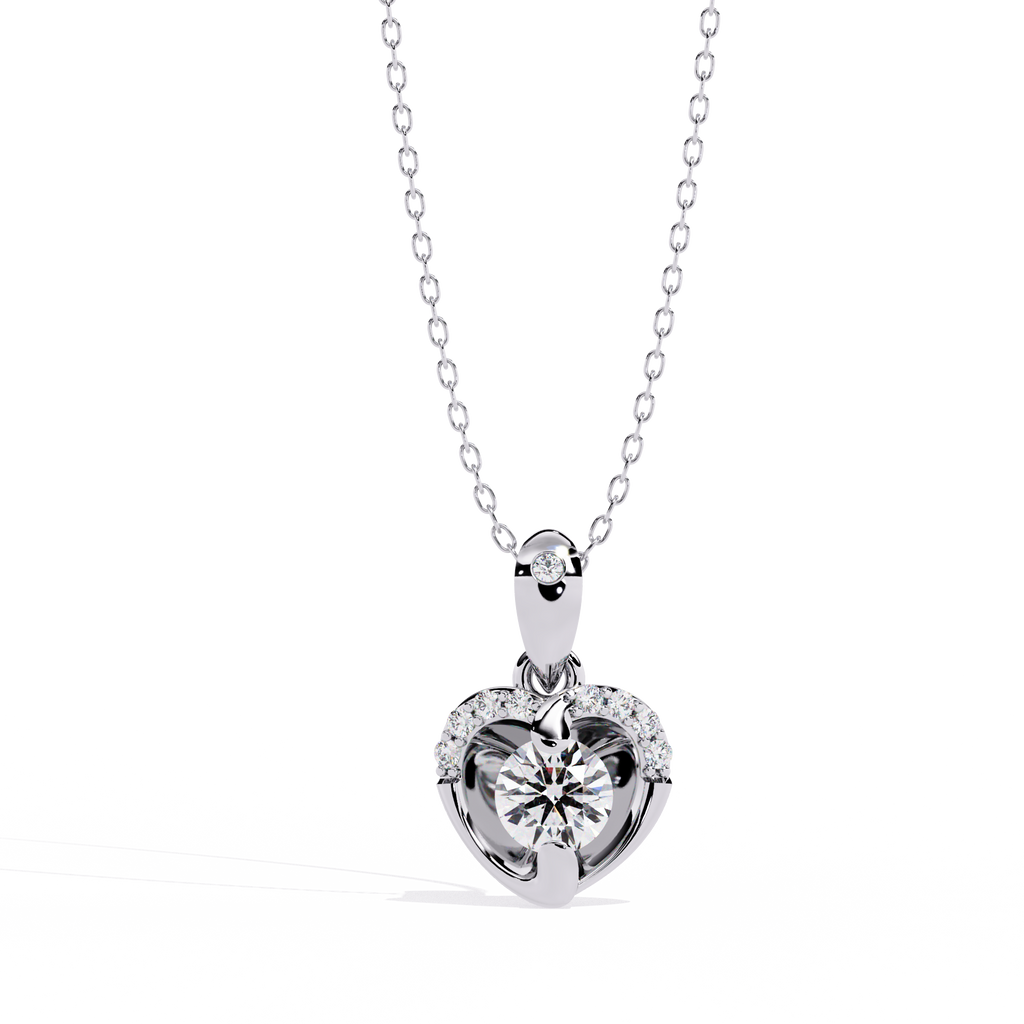 Premium Round Diamond Pendant – Brilliant Round Cut Diamonds in Gold