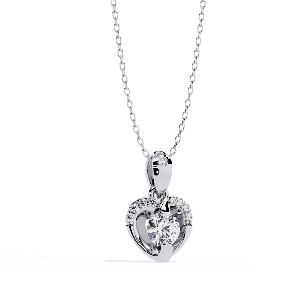 Premium Round Diamond Pendant – Brilliant Round Cut Diamonds in Gold