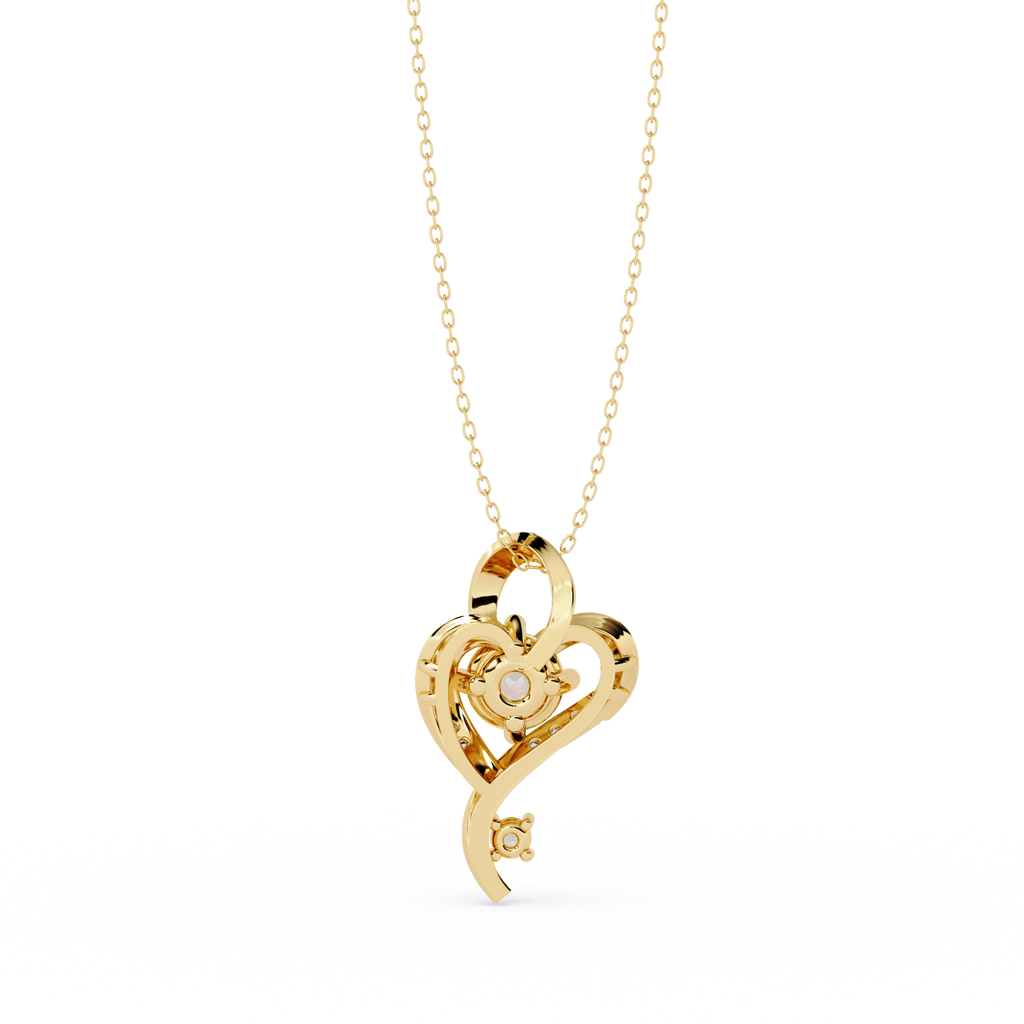 Premium Round Diamond Pendant – Brilliant Round Cut Diamonds in Gold