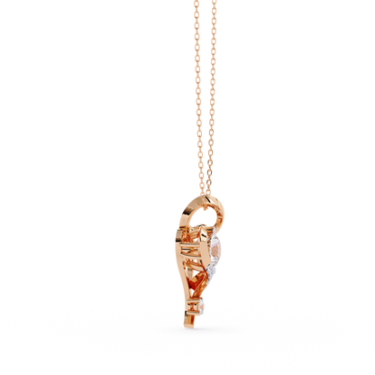 Premium Round Diamond Pendant – Brilliant Round Cut Diamonds in Gold