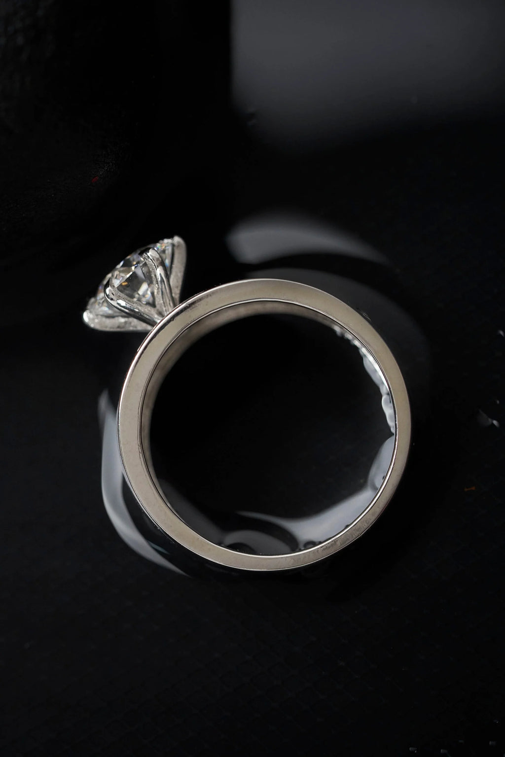 Lab Grown Diamond Wide Band Solitaire Ring