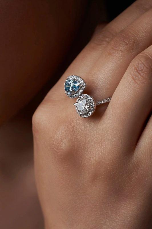 Blue Diamond Integrity Ring