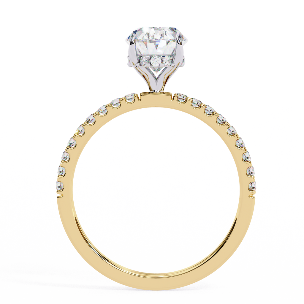 Dazzling Elegance Oval Solitaire Lab Grown Diamond Ring – Timeless Beauty in Gold