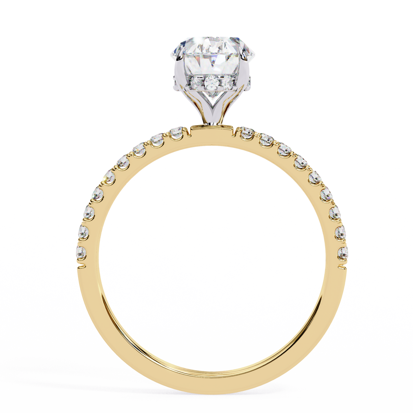 Dazzling Elegance Oval Solitaire Diamond Ring Options - 1.20Ct +023Ct