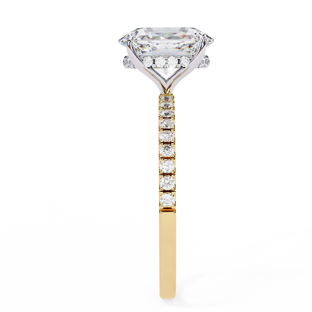 Dazzling Elegance Oval Solitaire Lab Grown Diamond Ring – Timeless Beauty in Gold