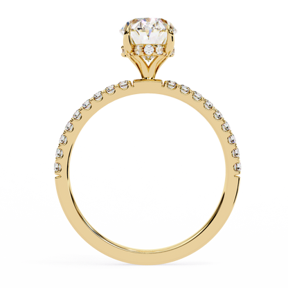 Dazzling Elegance Oval Solitaire Diamond Ring Options - 1.20Ct +023Ct