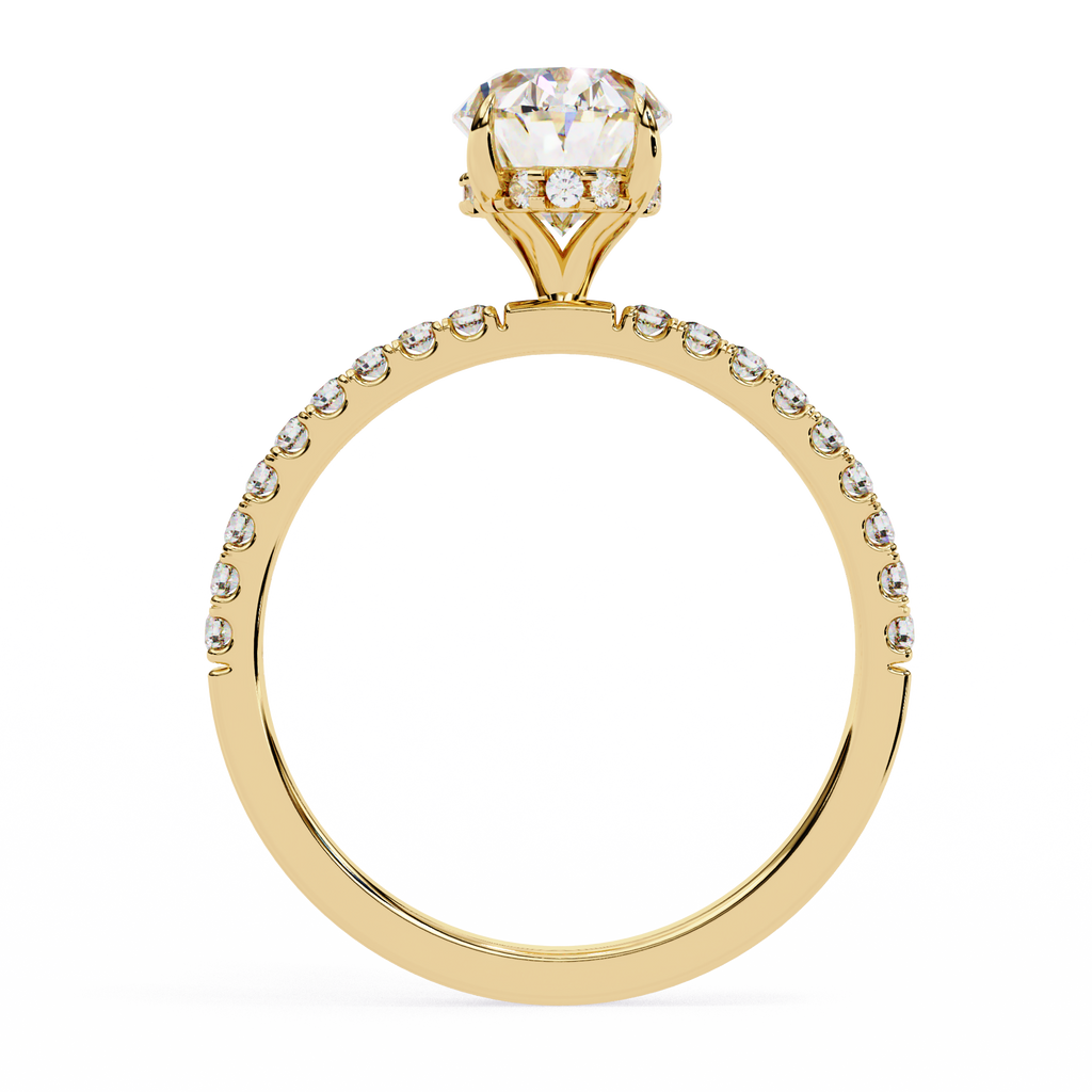Dazzling Elegance Oval Solitaire Lab Grown Diamond Ring – Timeless Beauty in Gold