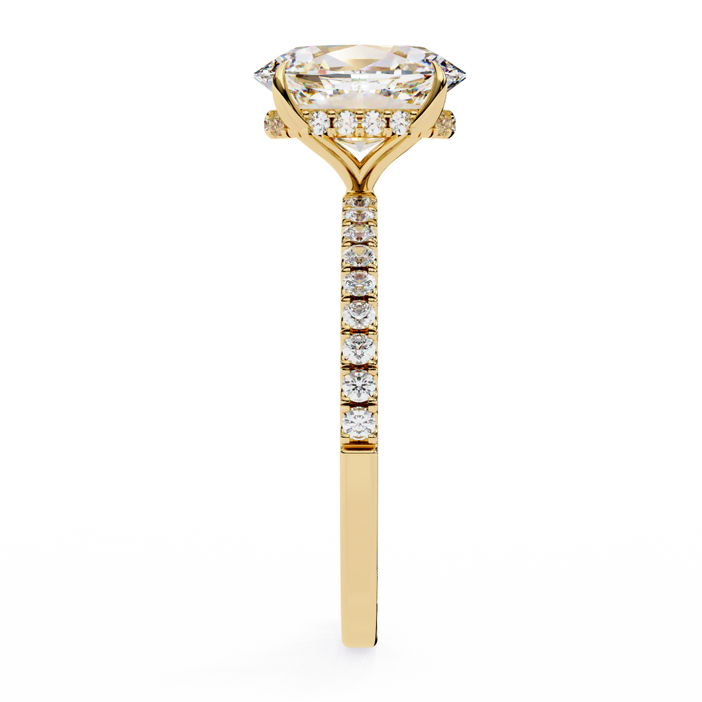 Dazzling Elegance Oval Solitaire Lab Grown Diamond Ring – Timeless Beauty in Gold