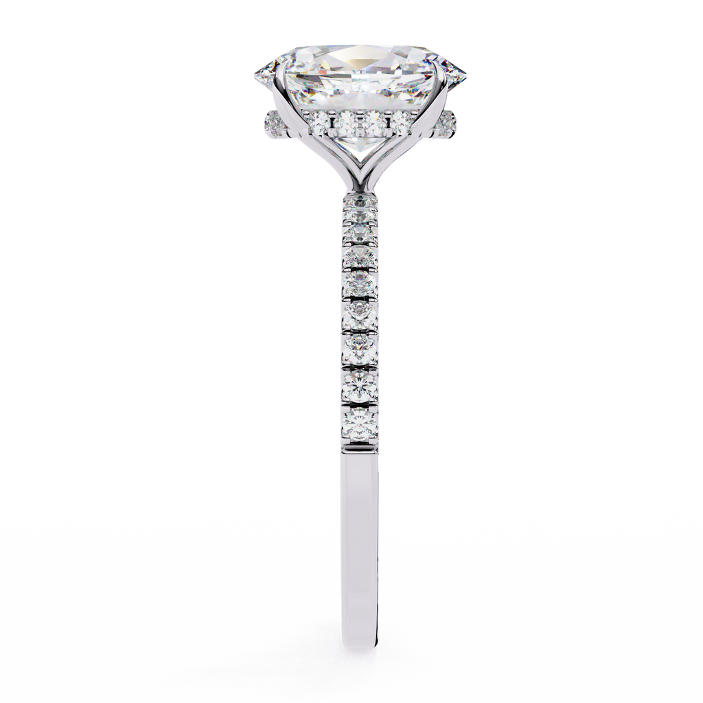 Dazzling Elegance Oval Solitaire Lab Grown Diamond Ring – Timeless Beauty in Gold