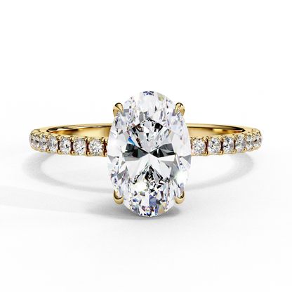 Dazzling Elegance Oval Solitaire Diamond Ring Options - 1.20Ct +023Ct