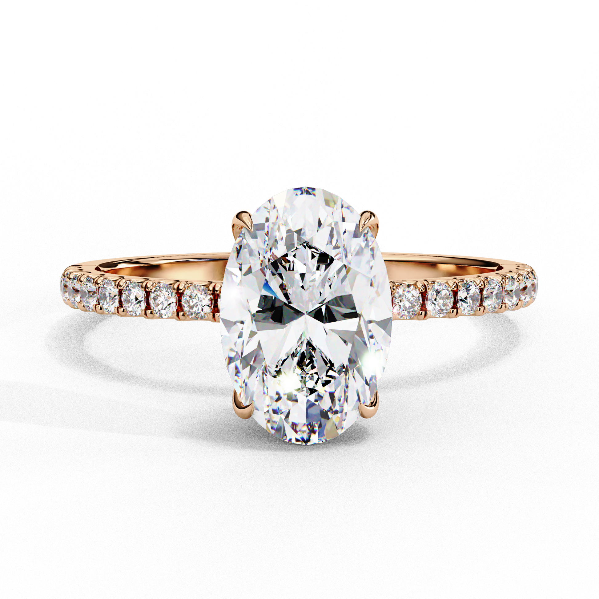 Dazzling Elegance Oval Solitaire Lab Grown Diamond Ring – Timeless Beauty in Gold
