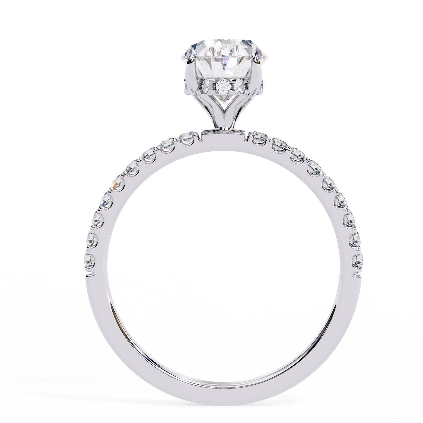 Dazzling Elegance Oval Solitaire Diamond Ring Options - 1.20Ct +023Ct