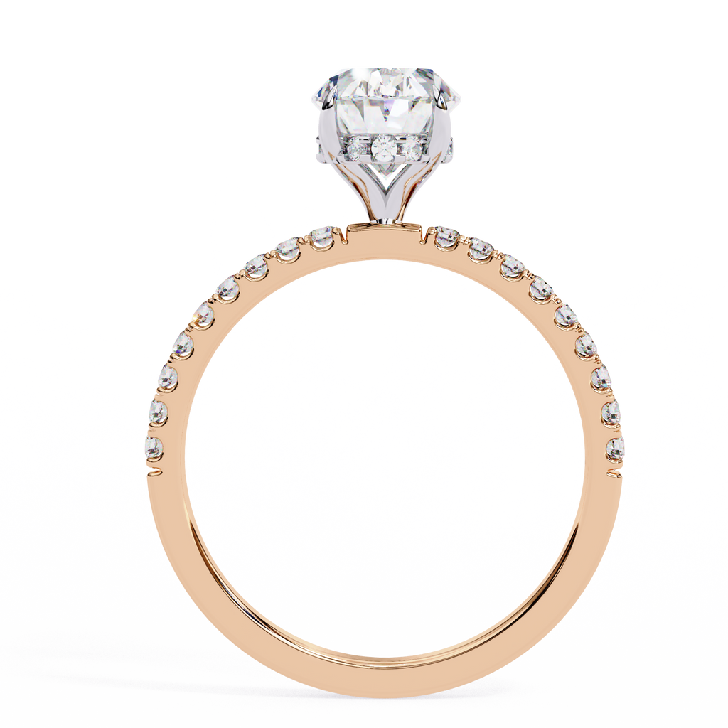 Dazzling Elegance Oval Solitaire Lab Grown Diamond Ring – Timeless Beauty in Gold