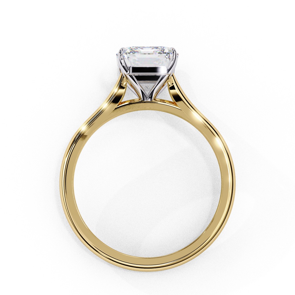 Exquisite 2.94 Ct Cushion Cut Lab Grown Diamond Ring – Open Cathedral Setting in Gold