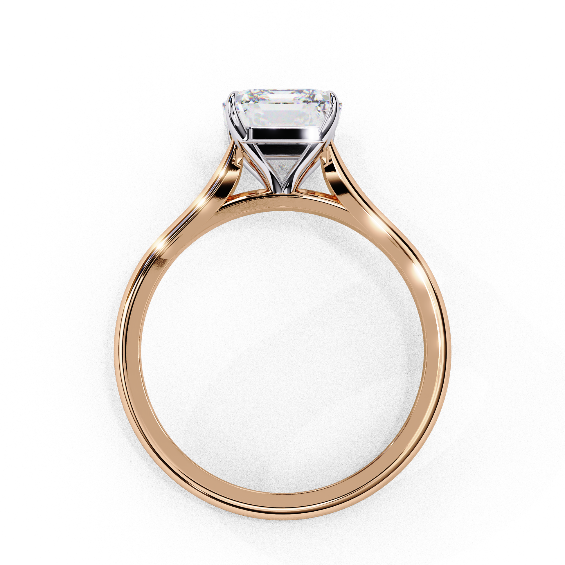 Exquisite 2.94 Ct Cushion Cut Lab Grown Diamond Ring – Open Cathedral Setting in Gold
