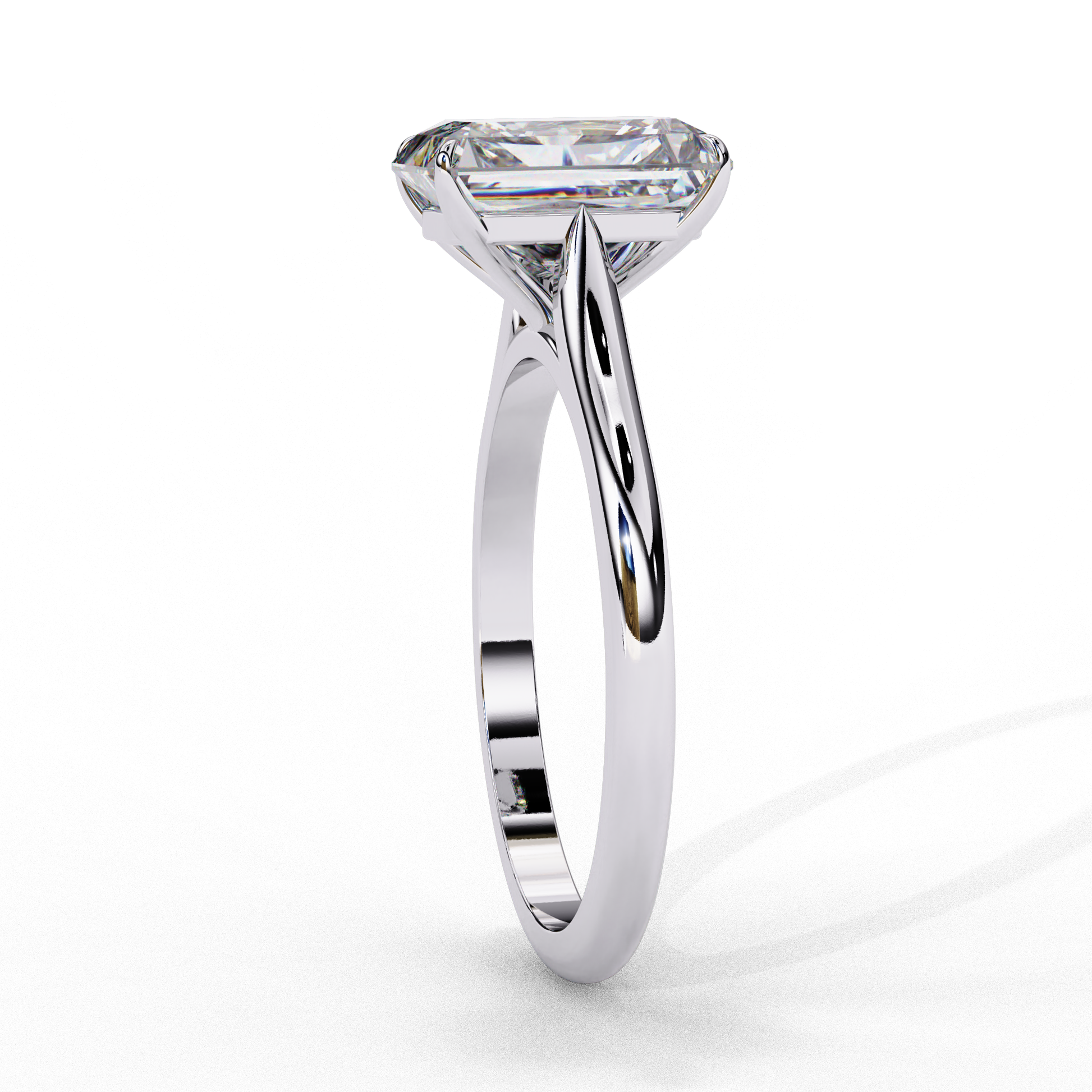 Exquisite 2.94 Ct Cushion Cut Lab Grown Diamond Ring – Open Cathedral Setting in Gold