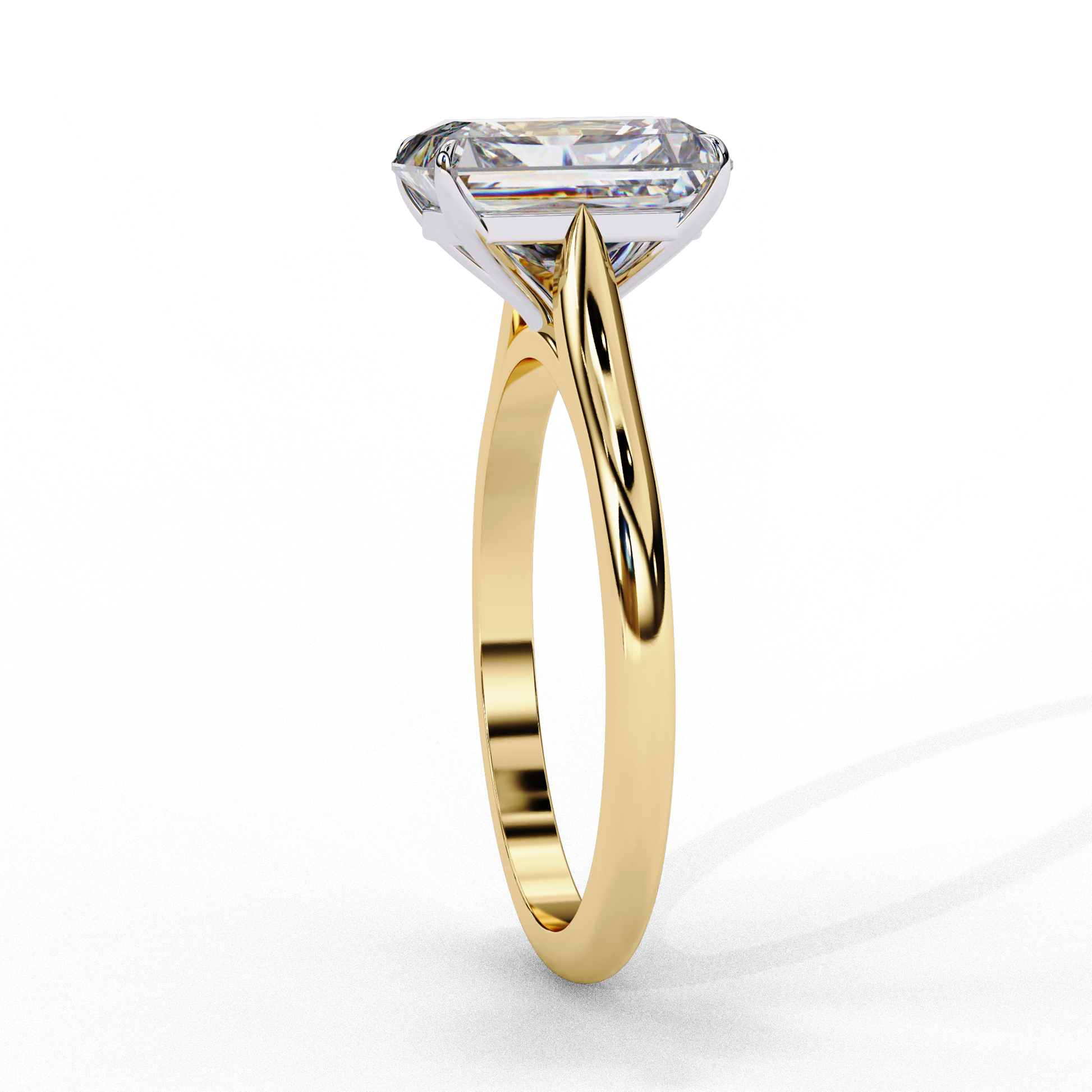 Exquisite 2.94 Ct Cushion Cut Lab Grown Diamond Ring – Open Cathedral Setting in Gold