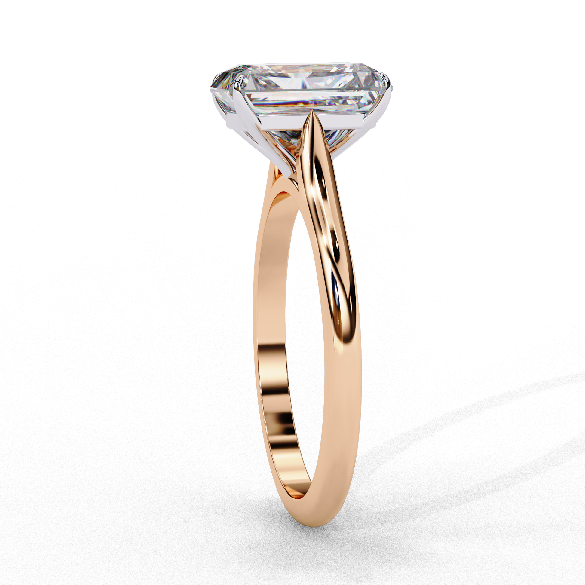 Exquisite 2.94 Ct Cushion Cut Lab Grown Diamond Ring – Open Cathedral Setting in Gold