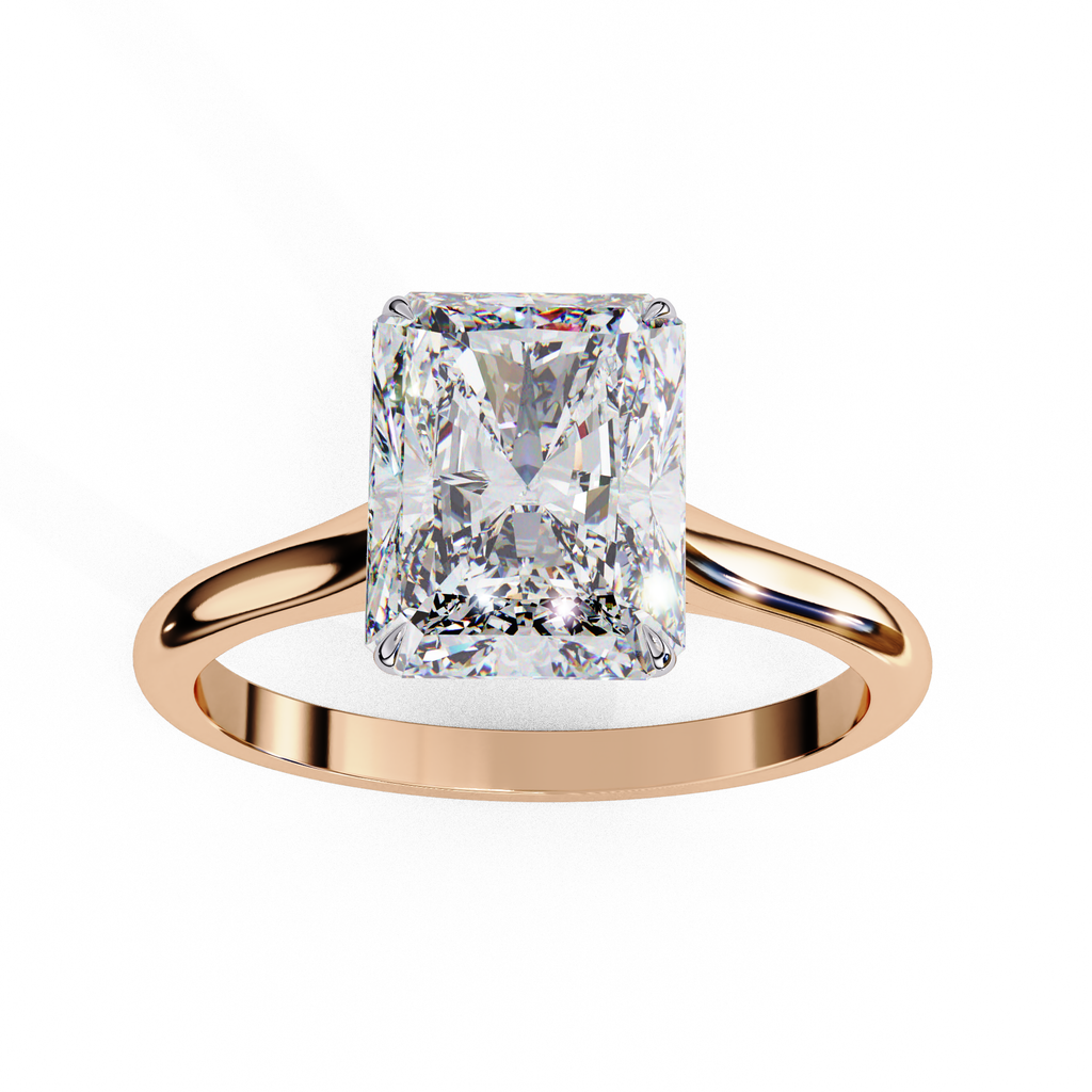 Exquisite 2.94 Ct Cushion Cut Lab Grown Diamond Ring – Open Cathedral Setting in Gold