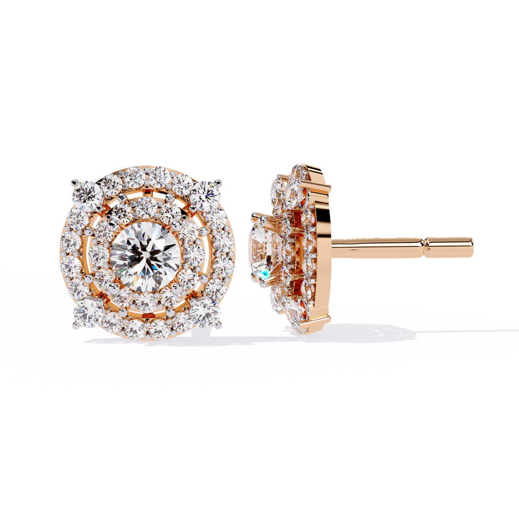 Classic Oval Halo Studs