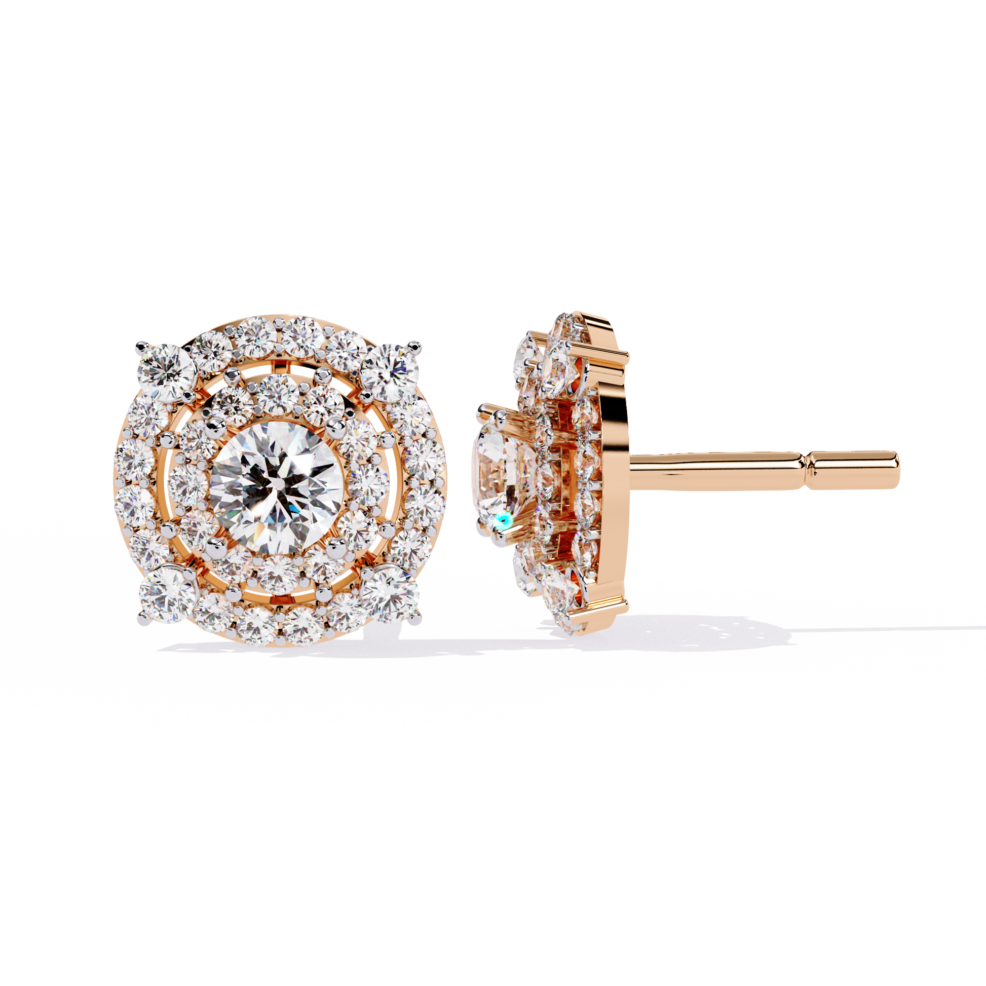 Classic Oval Halo Studs