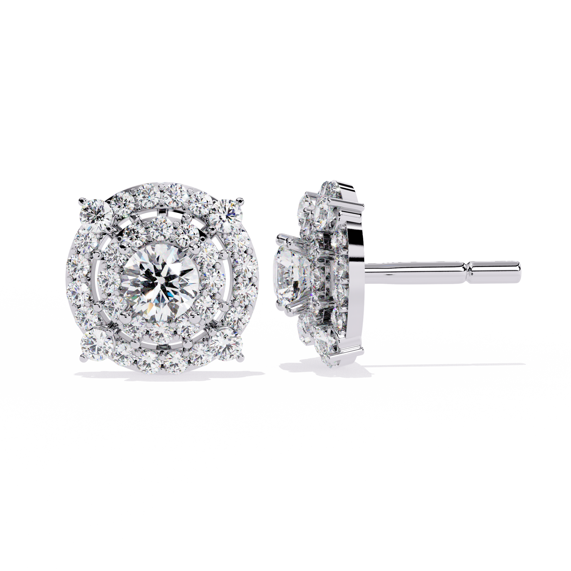 Classic Oval Halo Studs