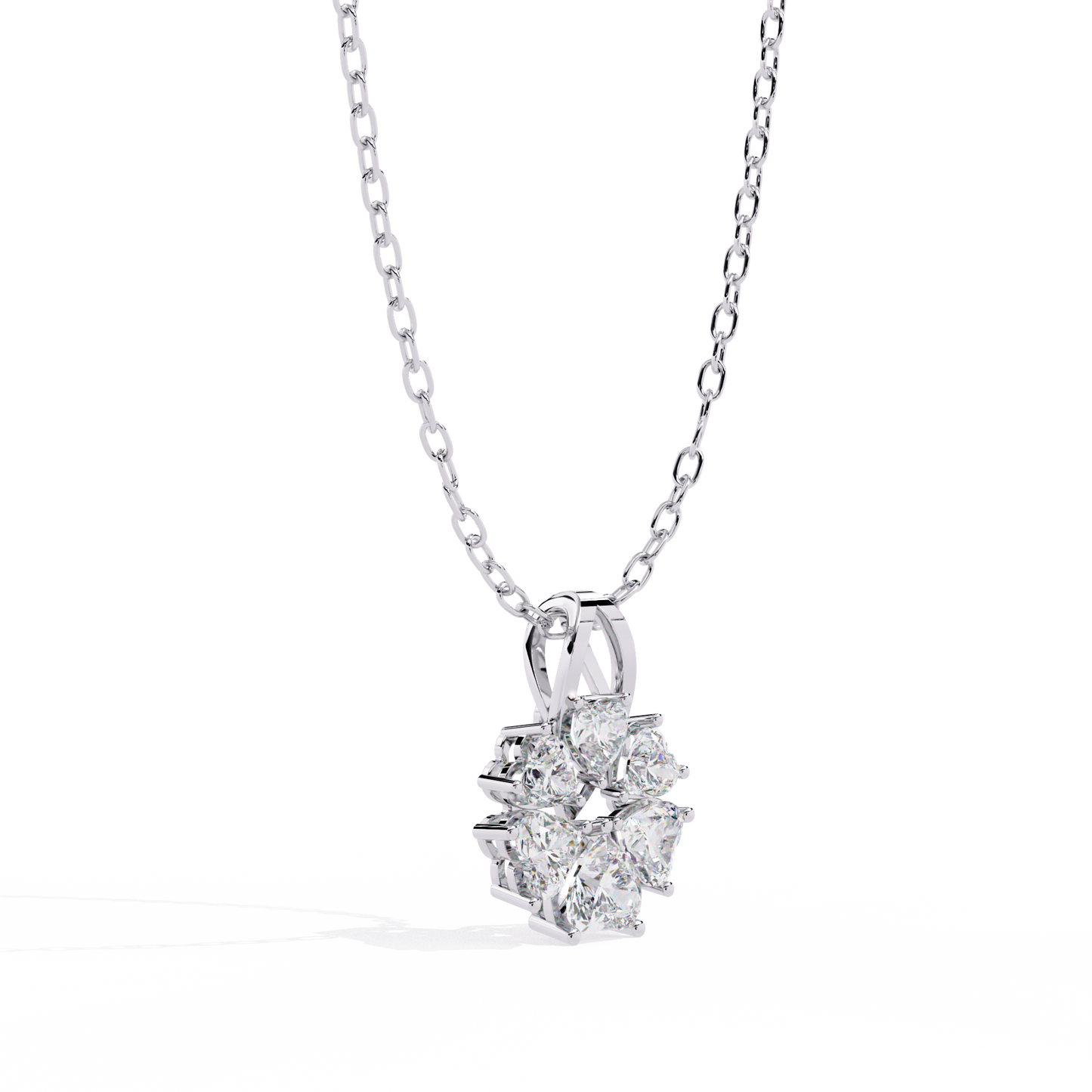 Heart shaped lab grown diamond pendant for sale online in India