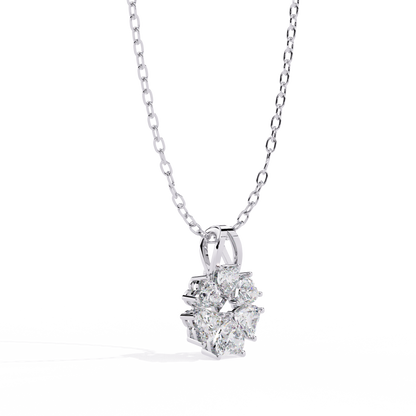 Heart shaped lab grown diamond pendant for sale online in India