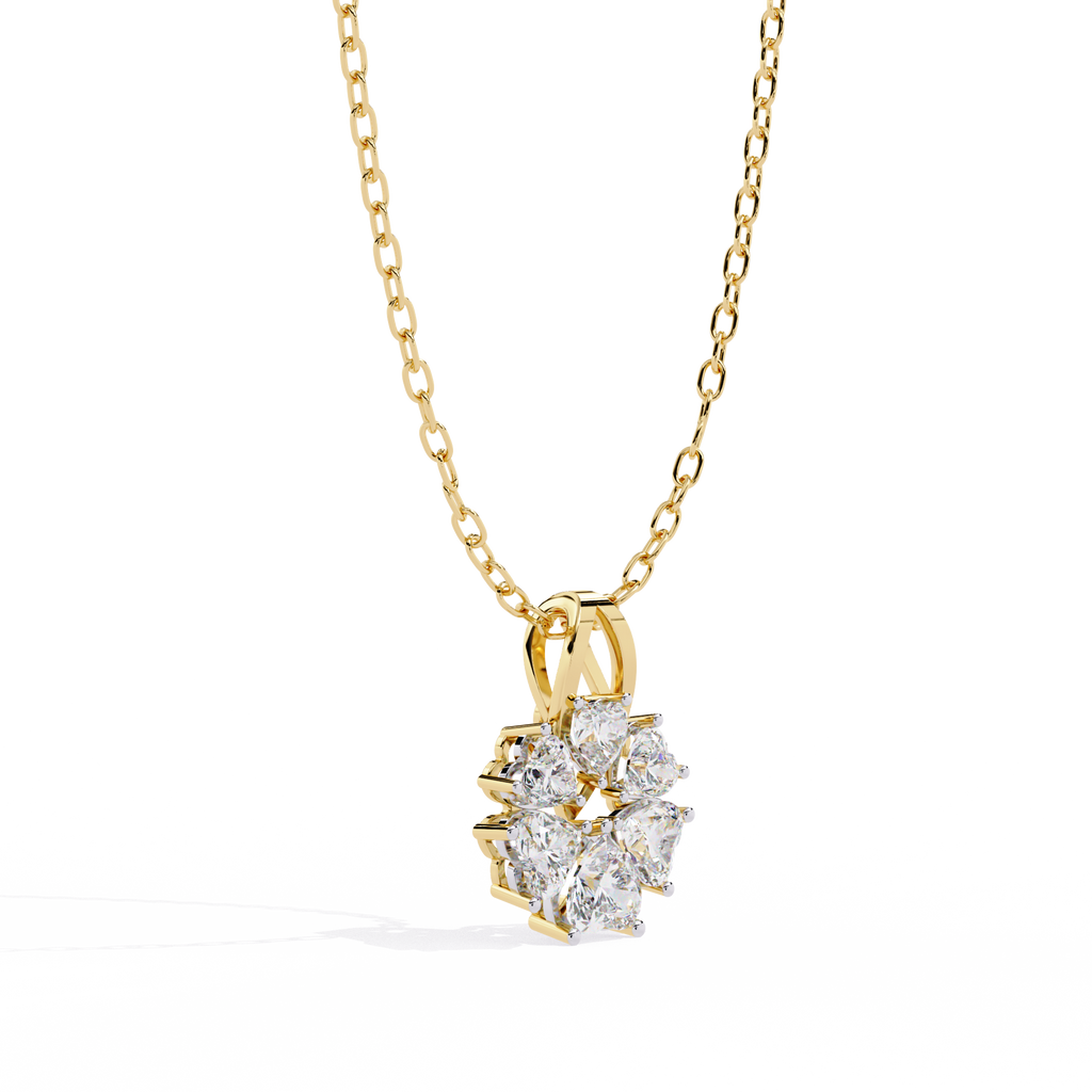 Elegant lab grown diamond heart pendant for girls – best price in India