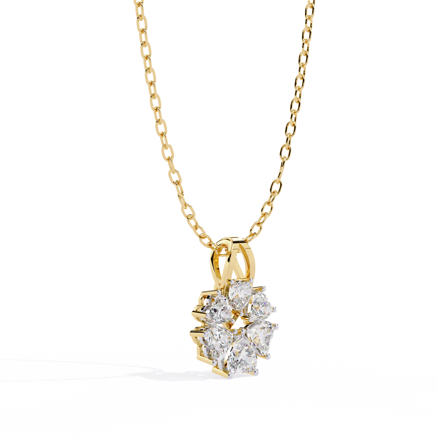 Elegant lab grown diamond heart pendant for girls – best price in India