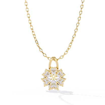 Yellow gold lab grown diamond pendant – perfect gift for women in Indian