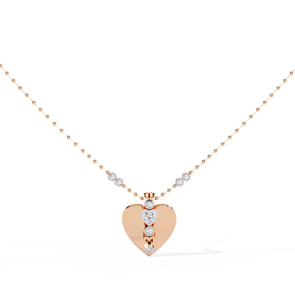 White gold heart pendant for women with lab grown diamonds – at best price in India