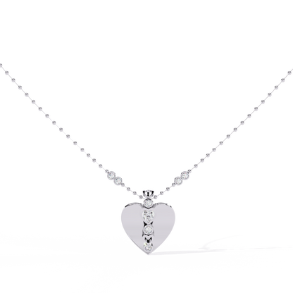 Lab grown diamond pendant in white gold – India online jewelry