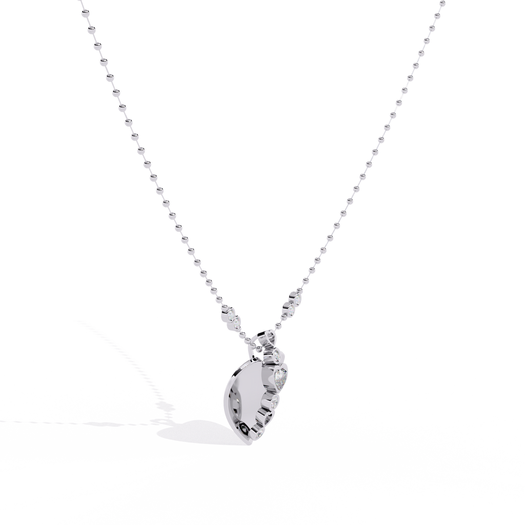 Shop lab grown diamond pendant for women – white gold heart pendant India online