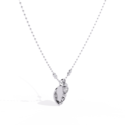 Shop lab grown diamond pendant for women – white gold heart pendant India online