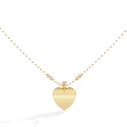 heart-shaped pendant with heart cut lab grown diamond – for sale at best price


