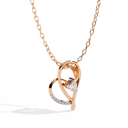 heart-shaped solitaire lab grown diamond pendant for sale in India at best price