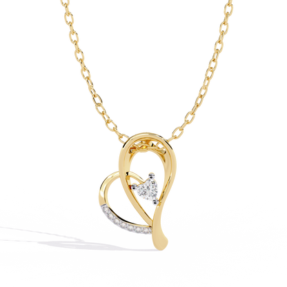 Elegant lab grown diamond pendant for women in India with heart design – perfect gift online
